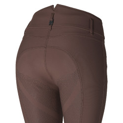 Pantalon d'équitation thermique Fond Intégral Silicone Tiffany femme B Vertigo Chocolat Marron
