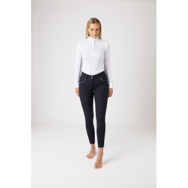 Paardrijbroek met hoge taille en volledig siliconen zitvlak Aubrey dames Horze Paardrijbroek met hoge taille en volledig siliconen zitvlak Aubrey dames Horze
