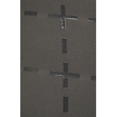 Broek met siliconen lederen zitvlak Désirée en hoge taille dames Horze Donkergrijs Castle Rock