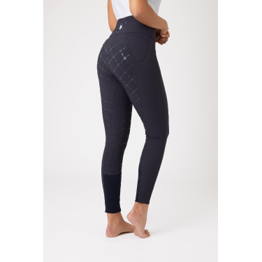 Broek met siliconen lederen zitvlak Désirée en hoge taille dames Horze Broek met siliconen lederen zitvlak Désirée en hoge taille dames Horze