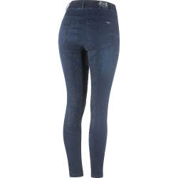 Paardrijbroek jeans met volledig siliconen zitvlak Elle dames B Vertigo Donkerblauw