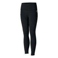 Leggings d'équitation de compression à fond intégral Gillian pour enfant Horze Noir