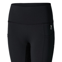 Leggings d'équitation de compression à fond intégral Gillian pour enfant Horze Noir