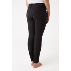 Pantalon d'équitation Grand Prix à fond intégral Silicone enfant Horze Noir