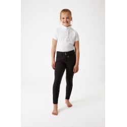 Pantalon d'équitation Grand Prix à fond intégral Silicone enfant Horze Noir