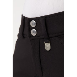 Pantalon d'équitation Grand Prix à fond intégral Silicone enfant Horze Noir
