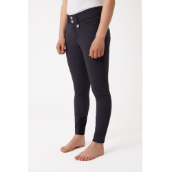 Pantalon d'équitation Grand Prix à fond intégral Silicone enfant Horze Bleu foncé peacoat