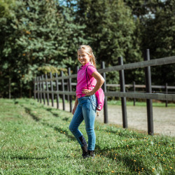Pantalon d'équitation Jean Fond intégral silicone Poppy enfant Horze Bleu Pantalon d'équitation Jean Fond intégral silicone Poppy enfant Horze Bleu