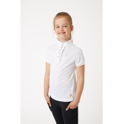 Wedstrijdshirt met korte mouwen en ruches Christel kind Horze Wedstrijdshirt met korte mouwen en ruches Christel kind Horze