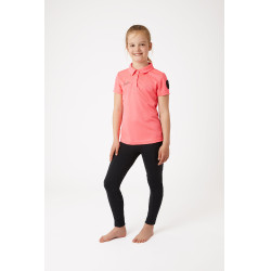 Polo fonctionnel à manches courtes Denise enfant Horze Rose