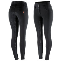 Pantalon d'équitation taille haute Tara silicone fond intégral femme Horze Noir Pantalon d'équitation taille haute Tara silicone fond intégral femme Horze Noir