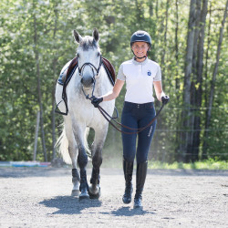 Pantalon d'équitation Meghan fond intégral grip silicone femme B Vertigo Bleu marine foncé
