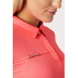 Polo fonctionnel à manches courtes Denise femme Horze Rose Polo fonctionnel à manches courtes Denise femme Horze Rose