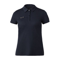 Polo fonctionnel à manches courtes Denise femme Horze Bleu marine foncé