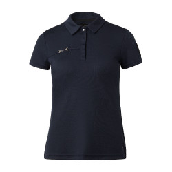 Polo fonctionnel à manches courtes Denise femme Horze Bleu marine foncé