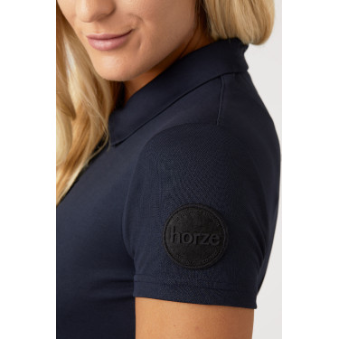 Polo fonctionnel à manches courtes Denise femme Horze Bleu marine foncé