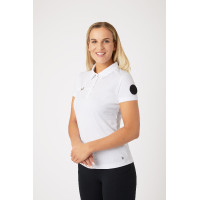 Polo fonctionnel à manches courtes Denise femme Horze Blanc