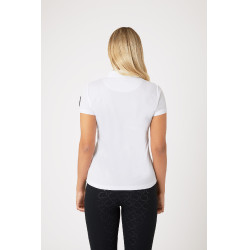 Functioneel poloshirt met korte mouwen Denise dames Horze Wit