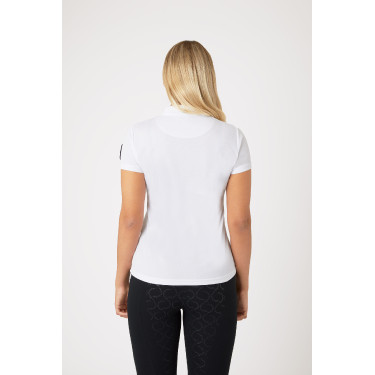 Functioneel poloshirt met korte mouwen Denise dames Horze Wit