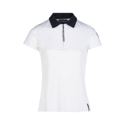 Polo de concours manches courtes Claudine femme B Vertigo Blanc / bleu marine