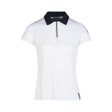 Wedstrijdpolo met korte mouwen Claudine dames B Vertigo Wit / marineblauw
