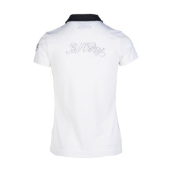 Wedstrijdpolo met korte mouwen Claudine dames B Vertigo Wit / marineblauw