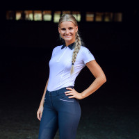 Polo de concours manches courtes Claudine femme B Vertigo Bleu marine foncé