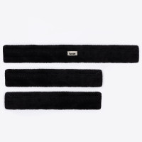 Set van beschermhoezen voor borsttuig in imitatiebont Narvik (3 stuks) Horze Zwart