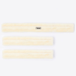 Set van beschermhoezen voor borsttuig in imitatiebont Narvik (3 stuks) Horze Gebroken wit