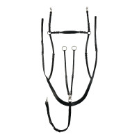 Collier de chasse Belgravia combinée avec martingale Horze Noir Collier de chasse Belgravia combinée avec martingale Horze Noir