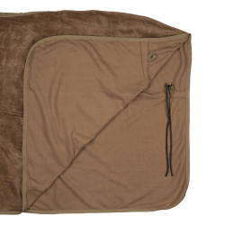 Couverture polaire Lincoln avec tour d'encolure en fourrure Horze Marron foncé