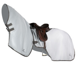 Couverture anti-insectes pour monter à cheval Eira avec encolure amovible Horze Gris