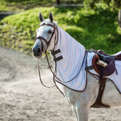 Couverture anti-insectes pour monter à cheval Eira avec encolure amovible Horze Gris