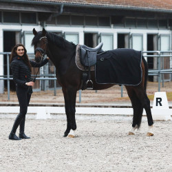 Zadeldeken fleece Kiel Horze Zwart