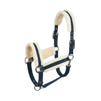 Halster Marquess met voering van imitatiebont Horze Donker marineblauw