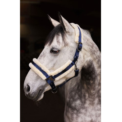 Licol Marquess avec doublure en fausse fourrure Horze Bleu marine foncé