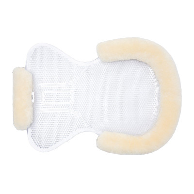Amortisseur gel Harleigh avec bordure mouton Horze Blanc cassé