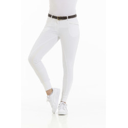 Pantalon Equithème Kendal fond silicone Blanc Pantalon Equithème Kendal fond silicone Blanc