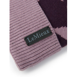 Bonnet pompon LeMieux Sasha Figue Violet