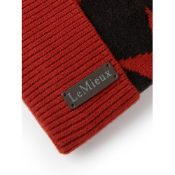 Bonnet pompon LeMieux Sasha Sienna Rouge