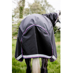 Horseware Rambo Supreme Turnout Vari-layer 1680D 250g deken Marine / bordeaux Blauw