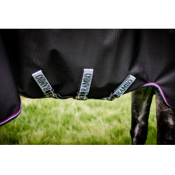 Couverture Horseware Rambo Supreme Turnout Vari-layer 1680D 250g Marine / bordeaux Bleu