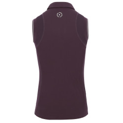 Polo Equithème Sarah sans manches Prune Violet Polo Equithème Sarah sans manches Prune Violet