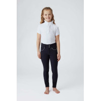 Pantalon d'équitation fond de peau Enfant Horze Aubrey Bleu marine foncé Pantalon d'équitation fond de peau Enfant Horze Aubrey Bleu marine foncé
