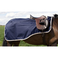 Couvre-reins imperméable doublé polycoton T de T Marine / orange Bleu
