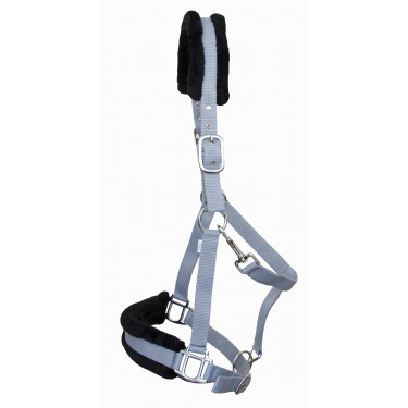 Schapenvacht halster T de T synthetisch Grijs / zwart