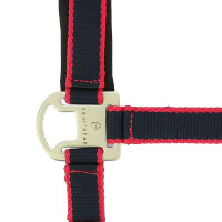 Halster + lijn Equitheme Satiné Marine / fuchsia Blauw Halster + lijn Equitheme Satiné Marine / fuchsia Blauw