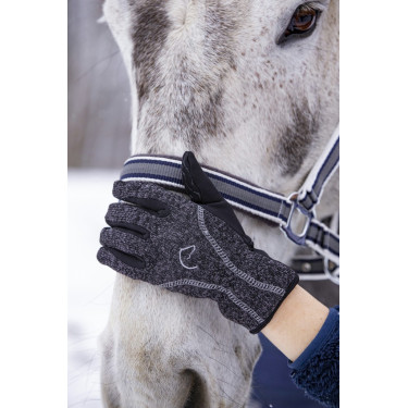 Equithème Warme Handschoenen Gemêleerd grijs Equithème Warme Handschoenen Gemêleerd grijs