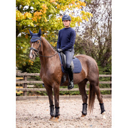 Tapis LeMieux dressage Soft Shell antidérapant Bleu marine