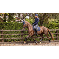 Tapis LeMieux dressage Soft Shell antidérapant Bleu marine